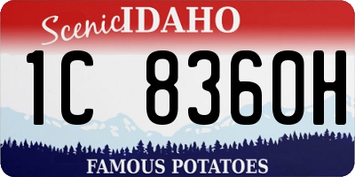 ID license plate 1C8360H