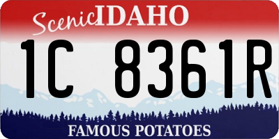 ID license plate 1C8361R