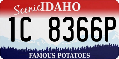 ID license plate 1C8366P
