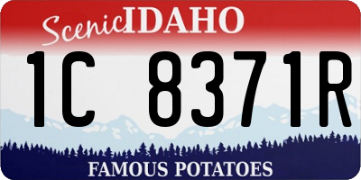 ID license plate 1C8371R