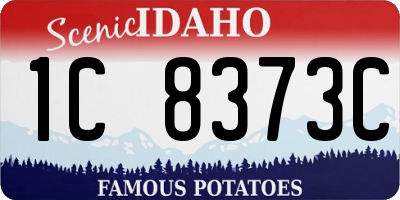 ID license plate 1C8373C