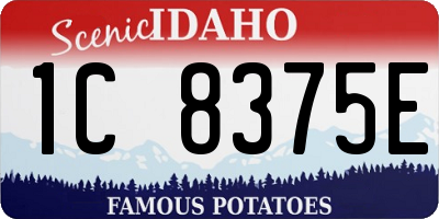 ID license plate 1C8375E