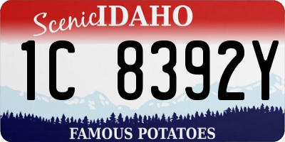 ID license plate 1C8392Y
