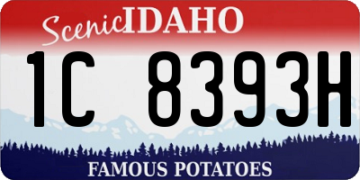 ID license plate 1C8393H