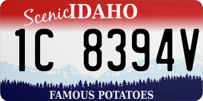 ID license plate 1C8394V