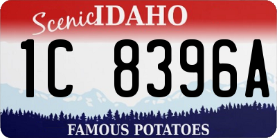 ID license plate 1C8396A