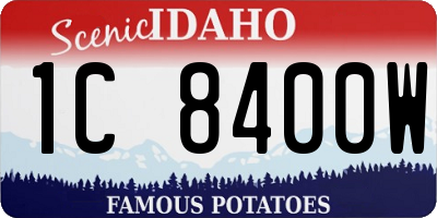ID license plate 1C8400W