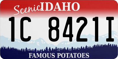 ID license plate 1C8421I