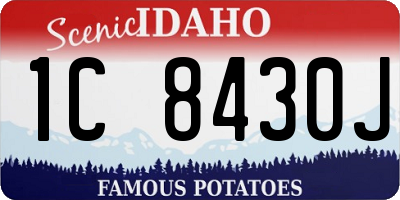 ID license plate 1C8430J