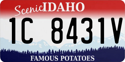 ID license plate 1C8431V
