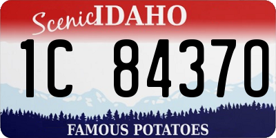 ID license plate 1C8437O