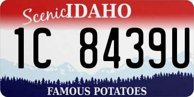 ID license plate 1C8439U