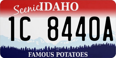 ID license plate 1C8440A
