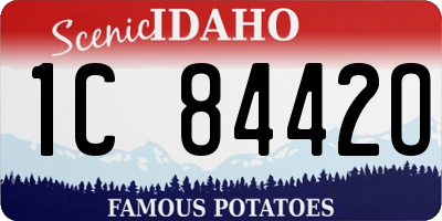 ID license plate 1C8442O