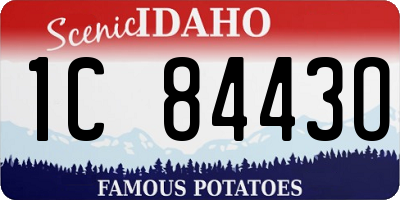 ID license plate 1C8443O