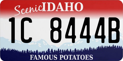 ID license plate 1C8444B
