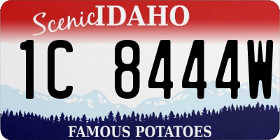 ID license plate 1C8444W