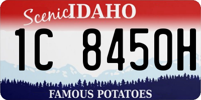 ID license plate 1C8450H