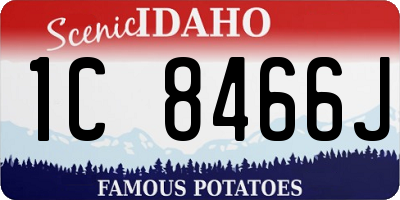 ID license plate 1C8466J