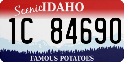 ID license plate 1C8469O