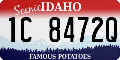 ID license plate 1C8472Q