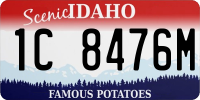 ID license plate 1C8476M