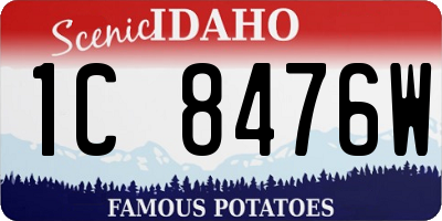 ID license plate 1C8476W