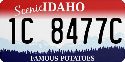 ID license plate 1C8477C