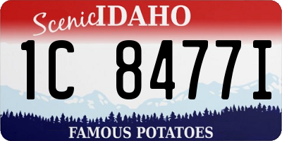 ID license plate 1C8477I