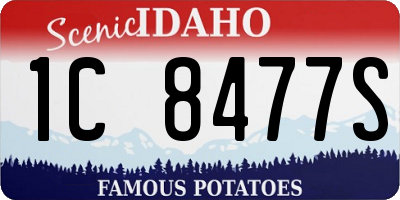 ID license plate 1C8477S