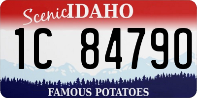 ID license plate 1C8479O