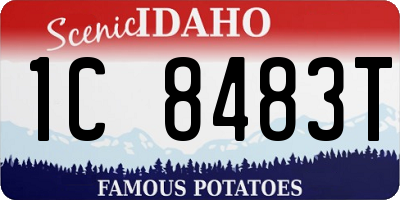 ID license plate 1C8483T