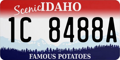 ID license plate 1C8488A