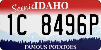ID license plate 1C8496P