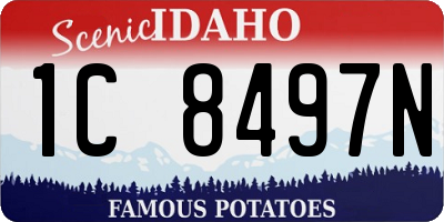 ID license plate 1C8497N