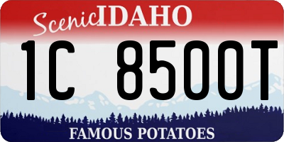 ID license plate 1C8500T