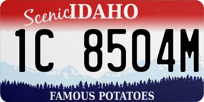 ID license plate 1C8504M