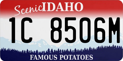 ID license plate 1C8506M