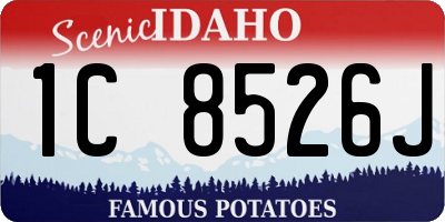 ID license plate 1C8526J