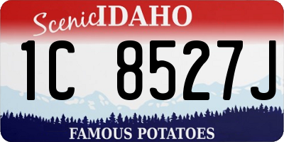 ID license plate 1C8527J