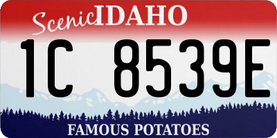 ID license plate 1C8539E