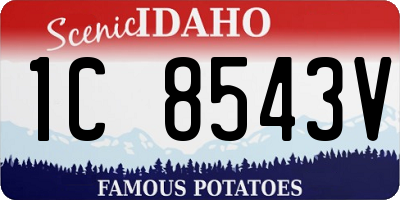 ID license plate 1C8543V