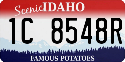 ID license plate 1C8548R