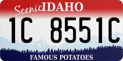 ID license plate 1C8551C