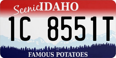 ID license plate 1C8551T