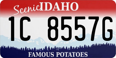 ID license plate 1C8557G