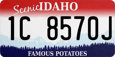 ID license plate 1C8570J