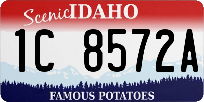 ID license plate 1C8572A