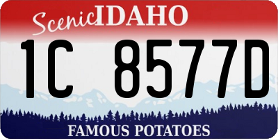ID license plate 1C8577D
