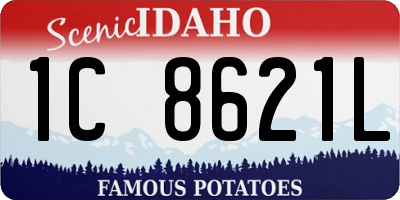 ID license plate 1C8621L